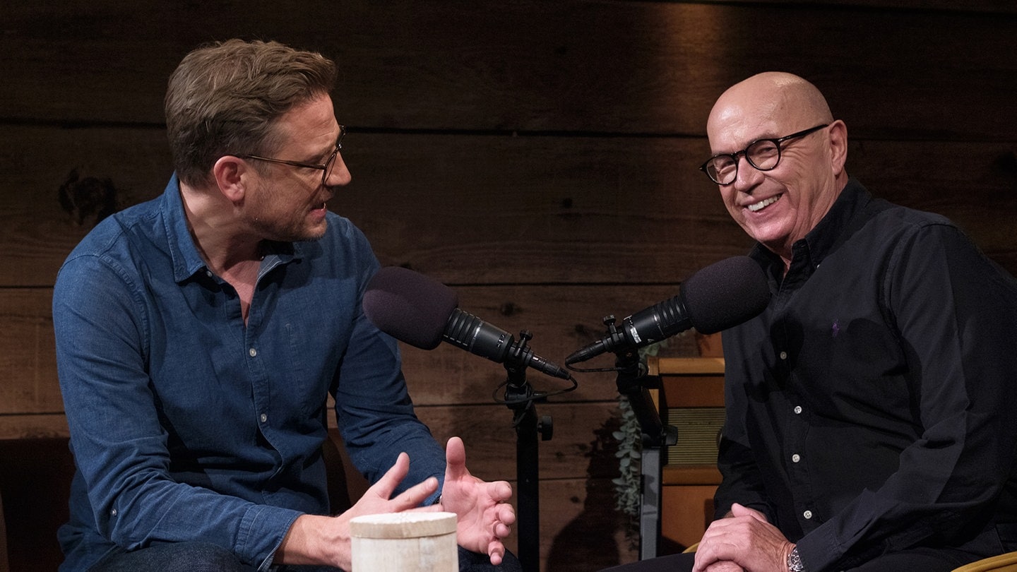 Florian Weber (links) und Christian Peter Dogs (rechts) im Talk zu 