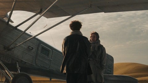 Antoine de Saint-Exupéry (Louis Garrel) und Noëlle Guillaumet (Diane Kruger). Szene aus dem Film "Saint-Exupéry – Die Geschichte vor dem kleinen Prinzen" (Foto: Cheyenne Federation / Studiocanal / Frakas Productions) Antoine de Saint-Exupéry (Louis Garrel) und Noëlle Guillaumet (Diane Kruger). Szene aus dem Film "Saint-Exupéry – Die Geschichte vor dem kleinen Prinzen"
